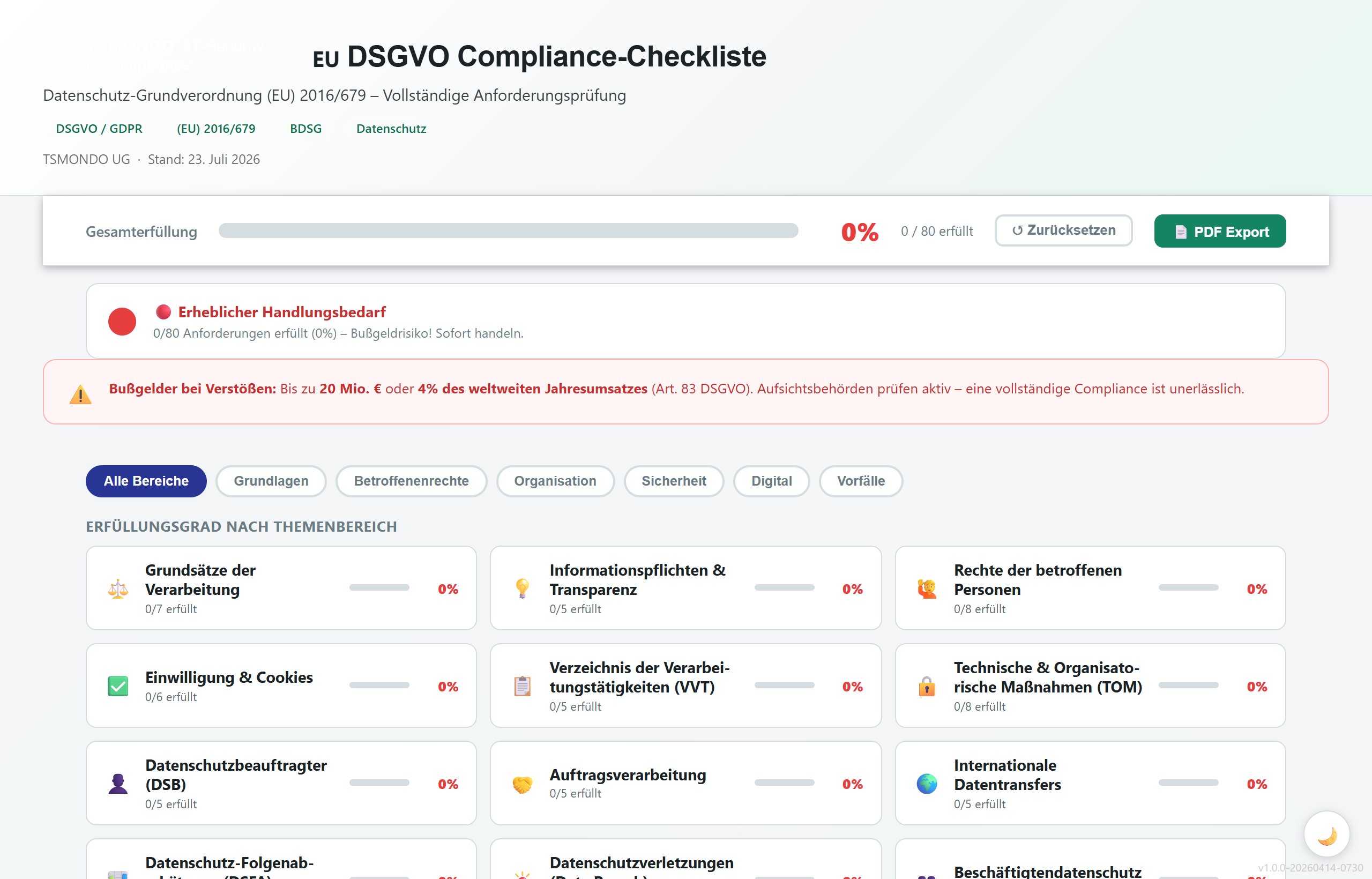 DSGVO Compliance-Checkliste – Ansicht 3